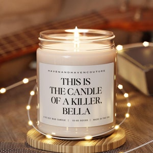 This Is The Candle Of A Killer Bella Scented Soy Candle 9oz- Saga Candle- Vampire Fan- Sparkly Vampire- Pop Culture Candle-Booktok-Booklover