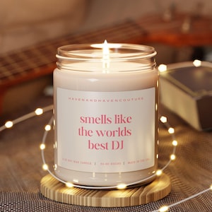 Smells Like the World&#39;s Best DJ - 9oz Scented Candle for Music Lovers and DJs