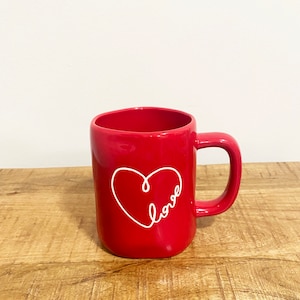 Rae Dunn LOVE Mug, Rae Dunn Valentine Mug, Rae Dunn Red Mug, Rae Dunn Kitchen Mug,Valentine gift, Rae Dunn LOVE Red Mug