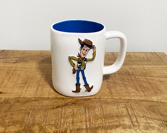 Rae Dunn Toy Story Mug,Rae Dunn HOWDY Mug,Rae Dunn X Pixar, Rae Dunn Rare finds,Rae Dunn double sided,Rae Dunn Woody Mug