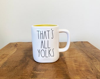 Rae Dunn "That's All Yolks" Easter Mug