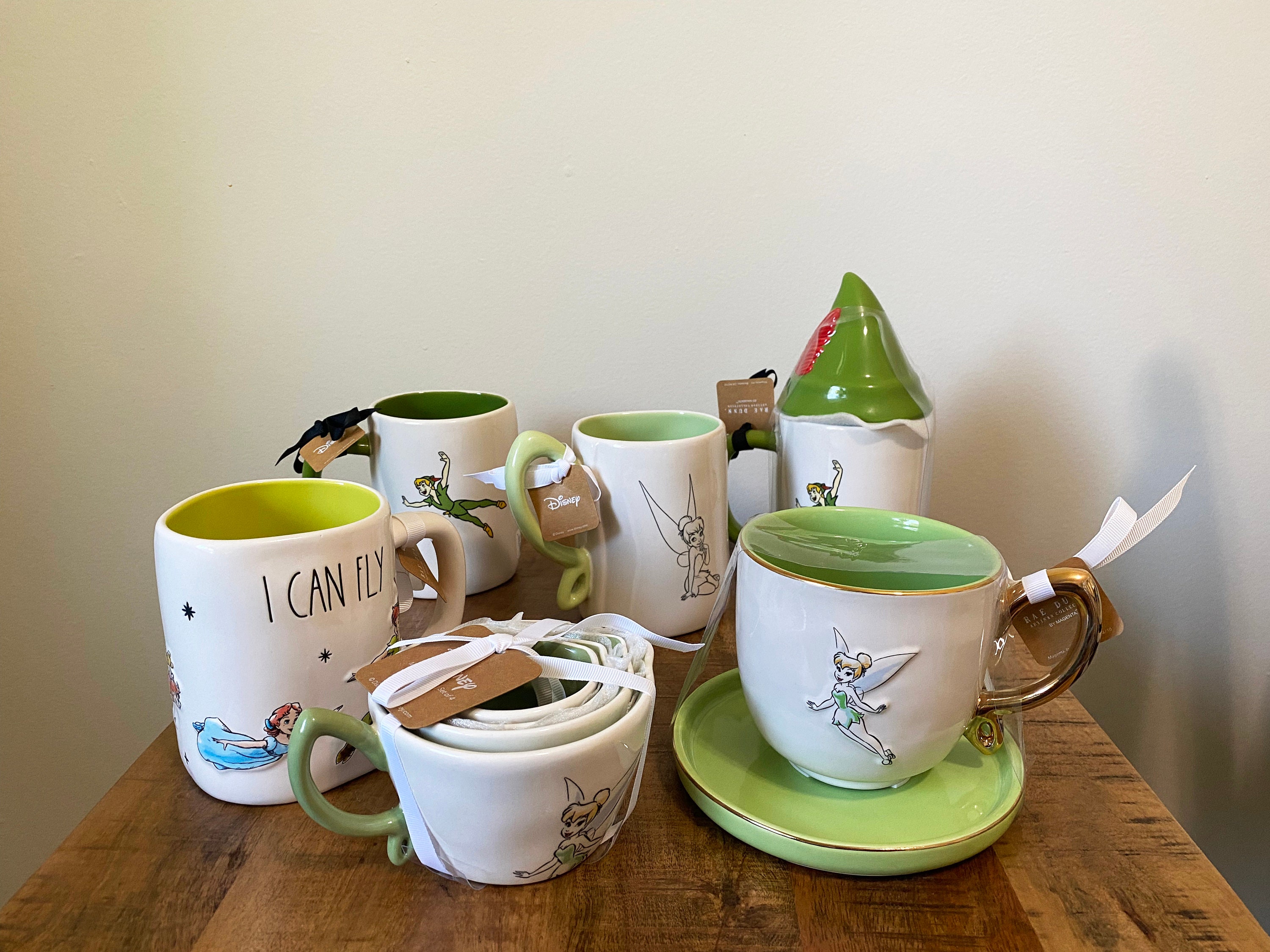 Rae Dunn Tinker Bell Kitchen Mug,rae Dunn I Can Fly Mug,rae Dunn Peter