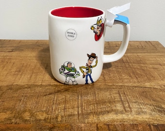 Rae Dunn Toy Story Mug, Woody Buzz Lightyear, Double Sided