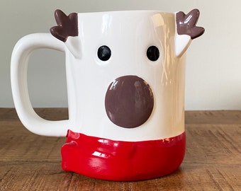 Rae Dunn OH DEER Mug, Rae Dunn Kitchen Mug Double Sided, Rae Dunn Christmas Mug, Rae Dunn White Red Mug, Rae Dunn 2023 Mug