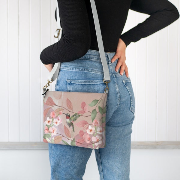 Hummingbird Crossbody Bag, Cross Shoulder Bag, Cross Body Purse for Women