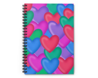 Heart Lined Journal Hardcover Notebook, To Do List Notebook, Daily Journal