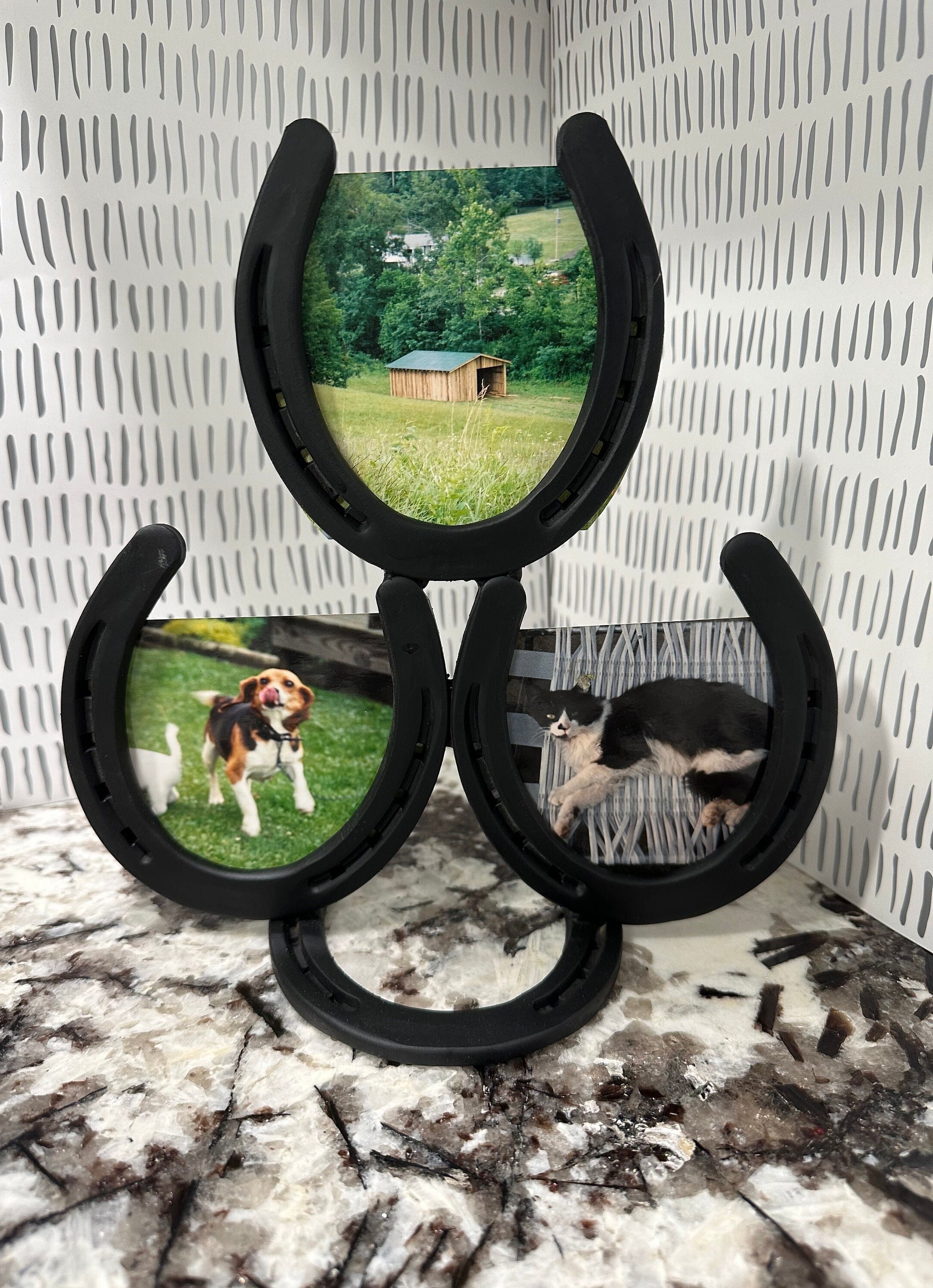 3 Horseshoe Picture Frame - Etsy