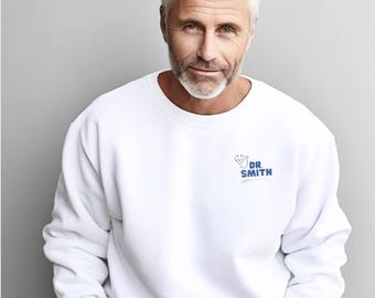 Sudadera de médico bordada personalizada: regalo médico personalizado