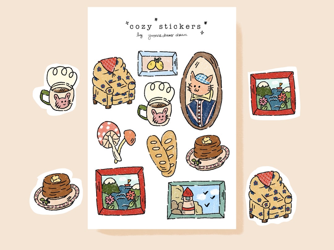 Cozy Cottage Sticker Sheet| Wall Decor| Bullet Journal Sticker ...