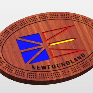 Crib board, Newfoundland crib board, cribbage board, cnc, digital file, dxf, svg