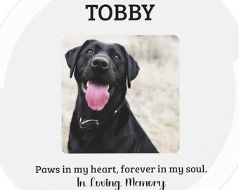 Adorno conmemorativo para perros, adorno con foto de perro personalizado, obsequios conmemorativos para mascotas, adornos navideños para perros, recuerdo de la pérdida de un perro, adorno de Forever Loved