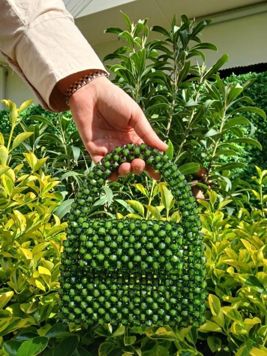 Dark Green Evening Purse - Etsy