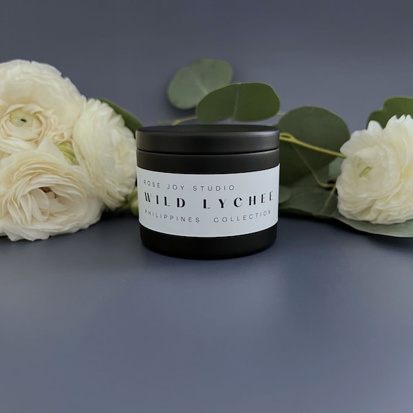 Wild Lychee  | Natural Coconut Soy Candle | Asian-Inspired Scents | Natural & Sustainable | Wood Wick | Asian Candle | Non-Toxic