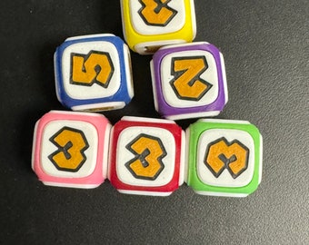 Mario Party Themed Dice