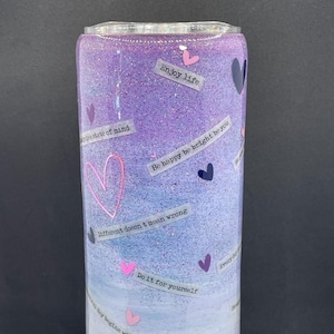 Epoxy resin customized motivational tumbler