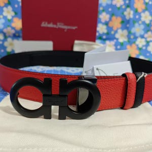 NEW REVERSIBLE Salvatore Gamo Handcrafted Genuine Leather Belt Width:3.5cm/1.38in