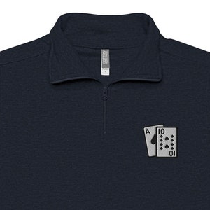 Jersey de póquer Ace Ten con un cuarto de cremallera, As de picas y Diez de picas, Regalos para jugadores de Texas Hold 'em Poker, Casino, Juegos de cartas, Regalos para él
