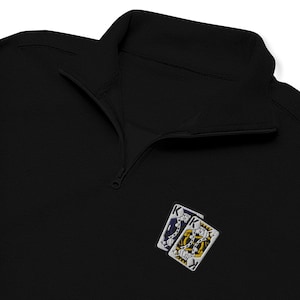 Suéter de póquer con cremallera Kings Quarter-Zip: regalos de póquer para jugadores de póquer Texas Hold'em, viajes al casino, juegos de cartas, regalos para él