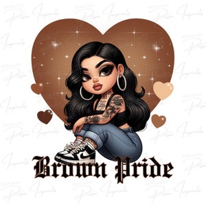 Baby Girl brown pride Shirt/Sweater, PNG Only, Sublimation Png, Dtf download.