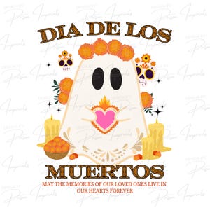 Dia De Los Muertos Ghost camisa/sweater Png Only, dtf Png, sublimação Png only