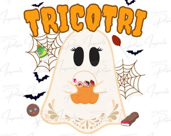 Tricotri Ghost Halloween Tee: Spanisches Hemd (PNG Nur)