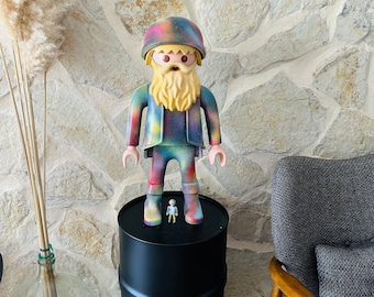 Playmobil XXL Hipster Blond Pop Art - 65 cm - Giant - Unique edition - Certificate of authenticity - Bearded