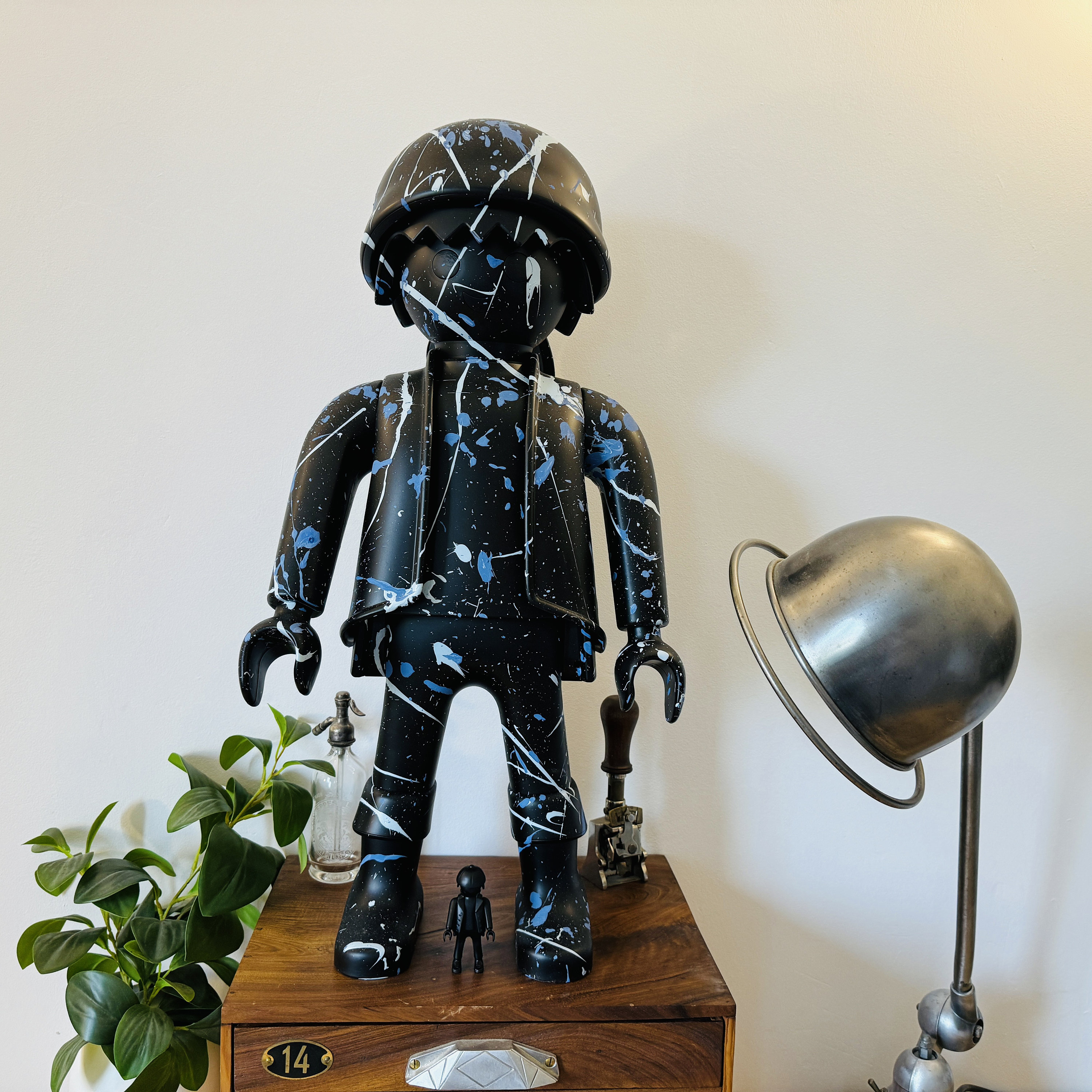 Playmobil Xxl Custom Decorative Gold Shine / Popart Statue, Artoy