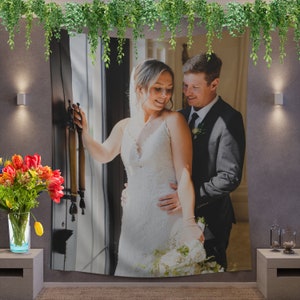 Custom Tapestry from your favorite photo, Backdrop Wall Hanging decor Custom backdrop Wedding tapestry photo Party Backdrop Personalized