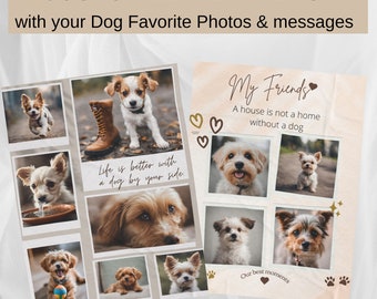 Personaliseer deken met uw huisdierfoto's Deken met afbeelding van hond voor hondenbezitter Aangepaste fluwelen pluche deken Unieke fotocadeauworp