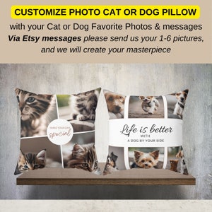 Personalized Pet Photo Pillow: Custom Dog or Cat Memorial Cushion