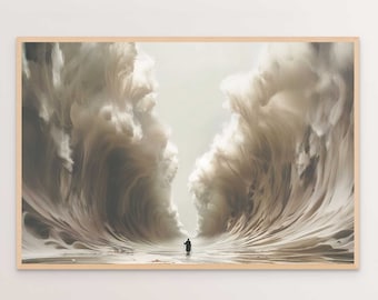 Moses Abschied die Landschaftsmalerei Altes Testament, Moses Kunst, Exodus Malerei, Christliche Kunst, Christliche Keuchung, Bibel Vers Kunst