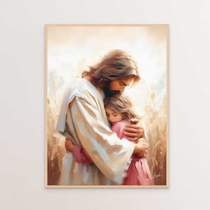 Together, Christian Art, Jesus and Girl, Jesus and Children, Jesus Painting, Digital LDS Art, Bible Art, Jesus Download Art, Jesus Christ