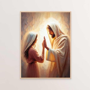 Find Him, Christian Wall Art, Jesus and Woman, Jesus Painting, LDS Painting, Bible Art, Jesus with Woman, Picture of Jesus, Jesus Prints