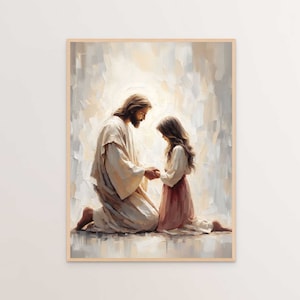 A Loving Savior, Christian Art, Jesus and Girl, Jesus Art, Picture of Jesus, Christian Painting LDS Art, Bible Art, Jesus with Woman Prints