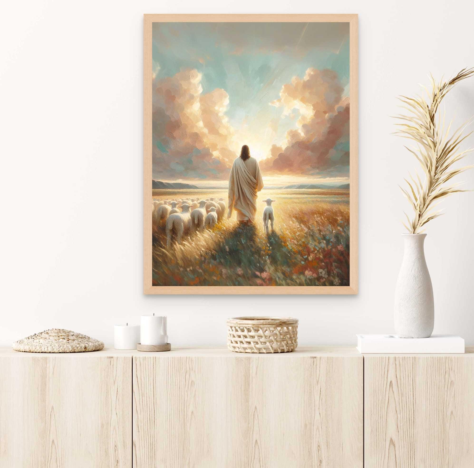 羊飼いが一人を救う、キリスト教美術、イエスの羊飼いの美術、末日聖徒