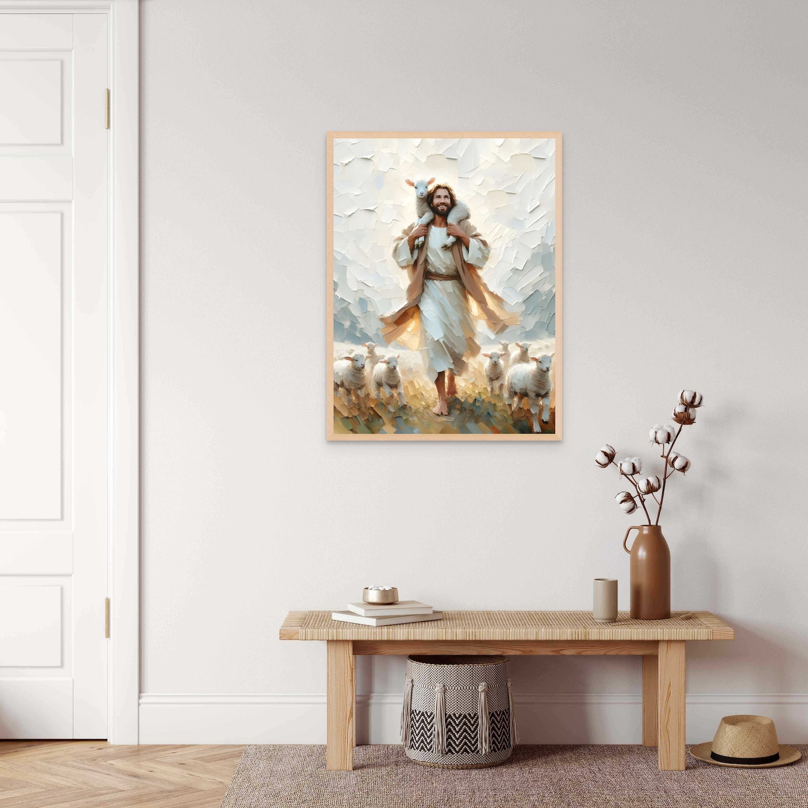 A Little Family, Digital Christian Art, Jesus Rescues Lamb, Jesus ...