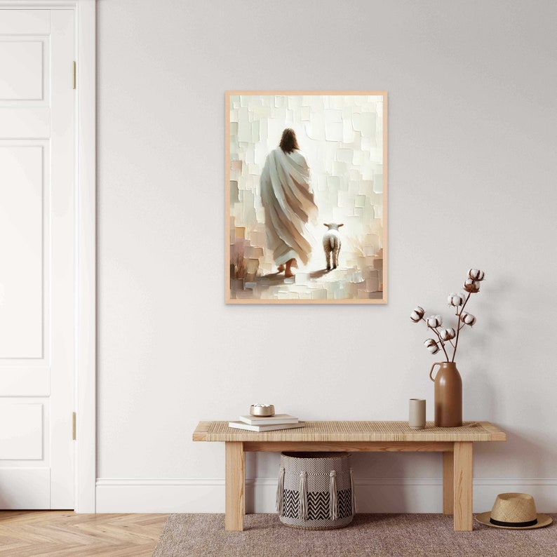 LIMITED EDITION Leave the 99 Digital Art, Christian Painting, Jesus and