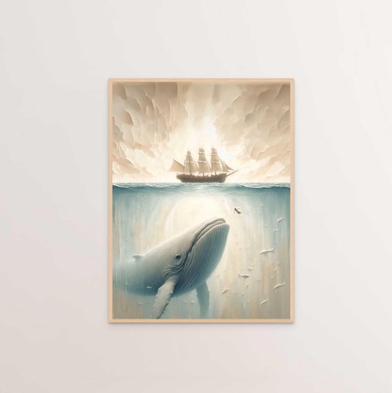 Jonah and the Whale, Bible Verse Wall Art, Christian Painting, Bible Parable Art, Christian Printable Art, Old Testament Art, Bible Prints