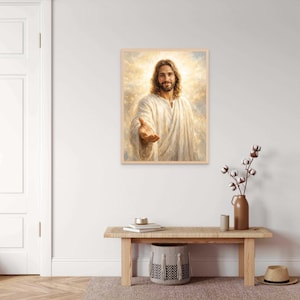 Folge mir auf, Jesus Porträt, christliche Wandkunst, Jesus Kunst, Jesus Malerei, christliche druckbare Kunst, Bibel Kunst, LDS Kunst, Jesus Christus Porträt Bild 5