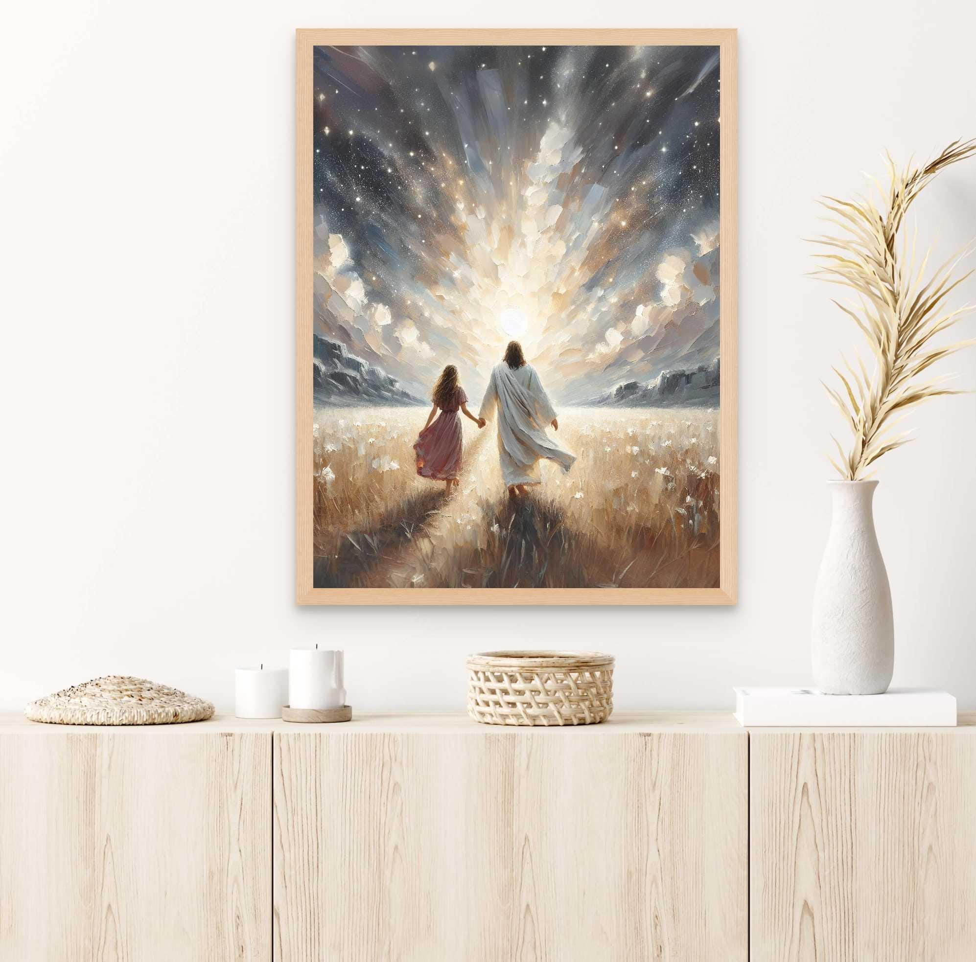 Love and Magic, Christian Art, Jesus Walking With Woman, Picture of ...