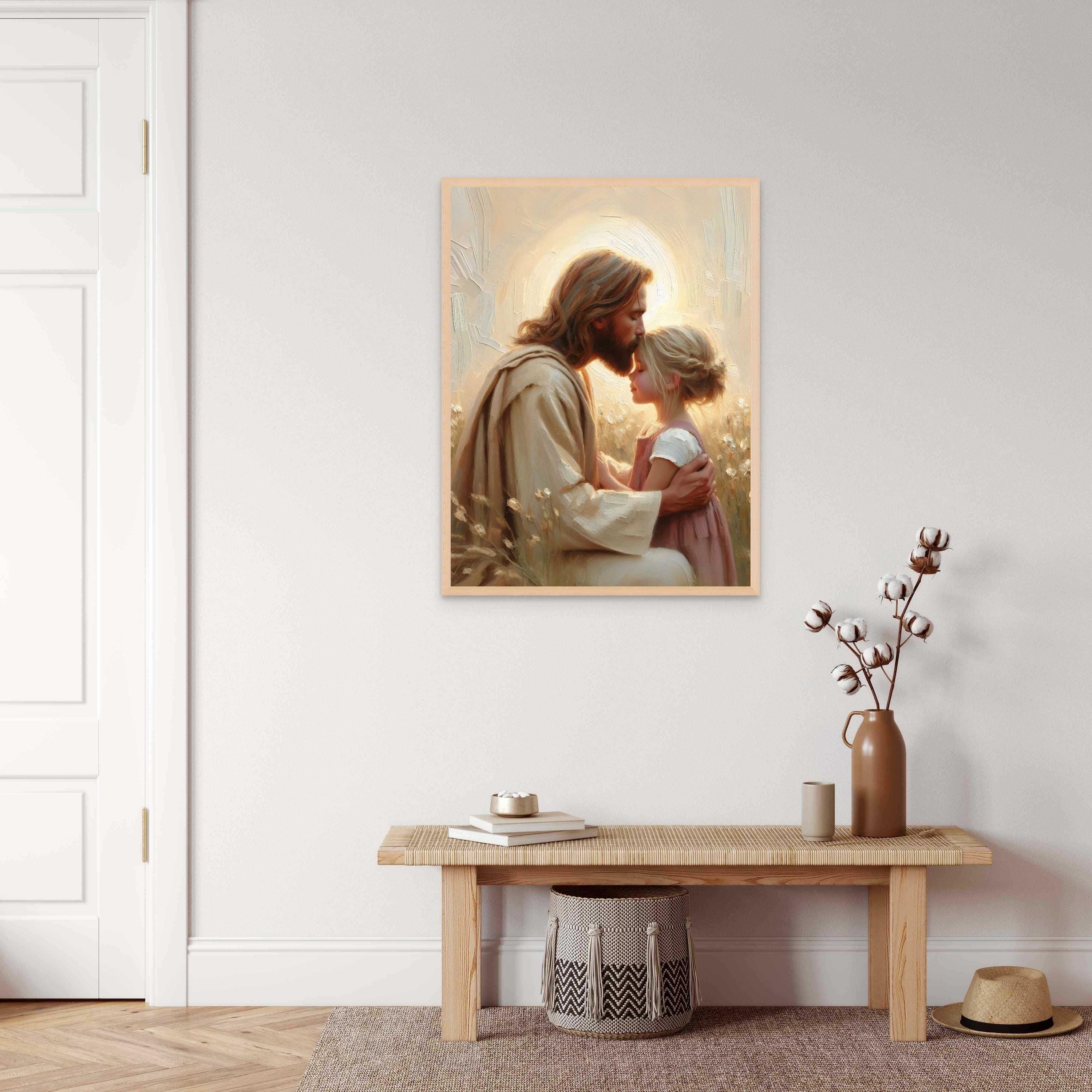 Empathy and Love, Christian Art, Jesus and Girl Art, Jesus Shepherd Art ...