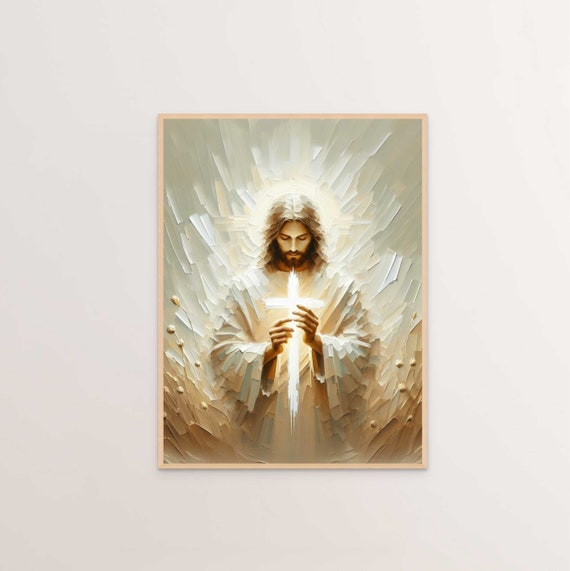 Pray with Jesus, Christian Art, Jesus Prayer Art, Jesus Picture, Jesus Portrait, Catholic Art, Bible Wall Art, LDS Art, Christian Psalm Art