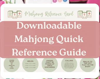 Beginner Mahjong Rule Guide: 4x6 Reference Card (PDF Download)