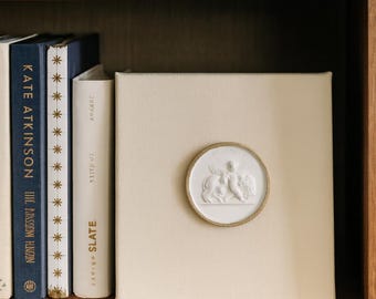 Ivory Intaglio Art on Canvas
