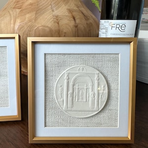 custom intaglio art square frame