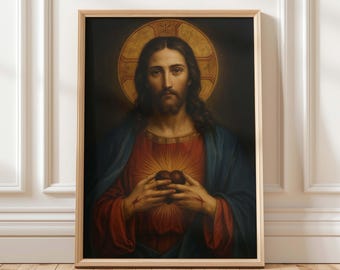 ヴィンテージのイエス・キリストの肖像画：美術キリスト教イラスト