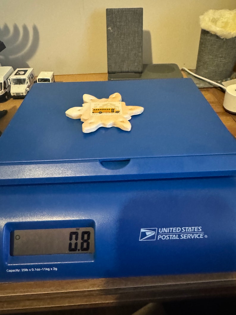 School Bus Snowflake Ornament USPS School Bus Additional Ounce Stamp on