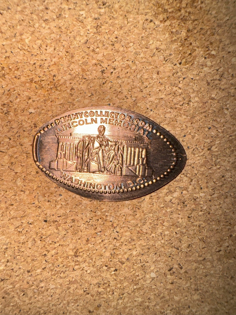 Lincoln Memorial Elongated Pressed Penny Washington DC Coin Etsy