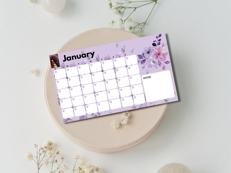 Downloadable and Printable January Calendar Planner Editable - Etsy