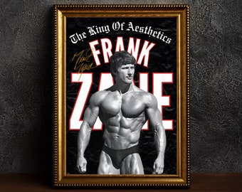 Poster Frank Zane / Bodybuilding / IFBB / Gym Motivation / Home Gym / Luxury Wall art / Masculine Wall art